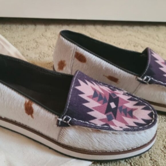 Myra Bag Women's sz 8 Gothic Sneaker Hair On Aztec Leather Slip On 🆕⌚📦🏃 - Picture 7 of 16